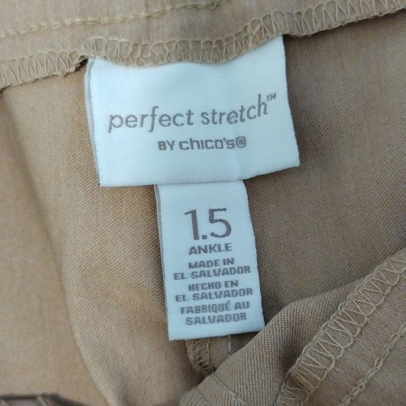 Chico's Perfect Stretch Ankle Pants in Tan - Picture 3 of 11
